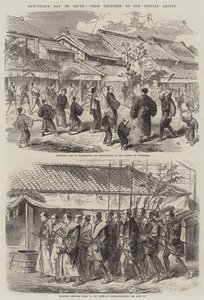 Dia de Ano Novo no Japão (gravura) de English School