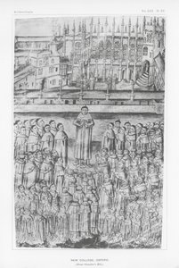 New College, Oxford (litografia) de English School