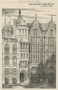 New Curriers Hall, Muralha de Londres de English School