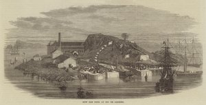 Nova doca seca no Rio de Janeiro (gravura) de English School