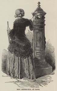 Nova caixa de correio, em Paris (gravura) de English School