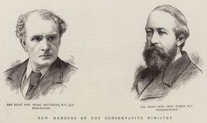 Novos Membros do Ministério Conservador (gravura) de English School