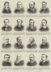 Novos membros da Câmara dos Comuns (gravura) de English School