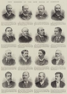 Novos membros da Nova Câmara dos Comuns (gravura) de English School