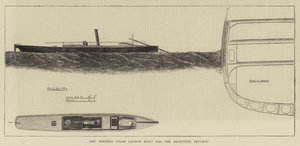 Novo Lançamento de Torpedo a Vapor construído para a República Argentina (gravura) de English School