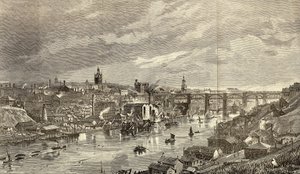 Newcastle upon Tyne em 1887 de English School