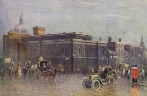 Prisão de Newgate, antes da sua demolição (foto a p/b) de English School
