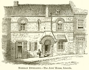 Norman Dwelling .-- A Casa dos Judeus, Lincoln de English School