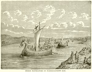 Navegantes nórdicos em Narragansett Bay de English School
