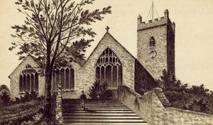 Norte de Devon: Igreja paroquial de Ilfracombe, Holy Trinity (litografia) de English School