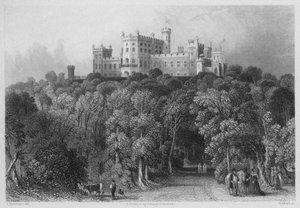 Vista nordeste, Castelo de Belvoir (gravação) de English School