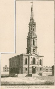 Noroeste, vista, st, giless, igreja, campos, londres de English School