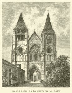 Notre Dame de la Couture, Le Mans (gravura) de English School