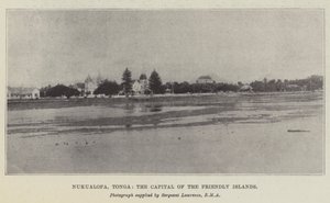 Nukualofa, Tonga, a Capital das Ilhas Amigas (litho) de English School