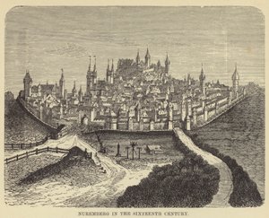 Nuremberga no século XVI (gravura) de English School