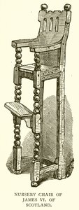 Cadeira de berçário de James VI da Escócia de English School