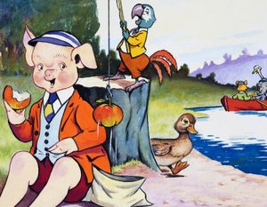 Animais de viveiro de pesca de English School
