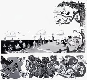 Ilustração de rima de berçário de English School