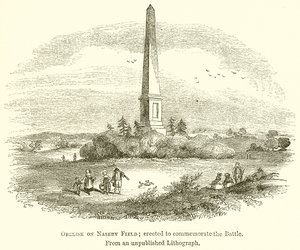 Obelisco no campo de Naseby; Erguido para comemorar a batalha