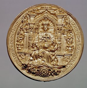 Anverso do selo de Henrique VIII (1491-1547) (ouro) (ver 181809 para reverso)