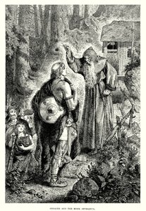 Odoacer e o monge Severinus (gravura) de English School