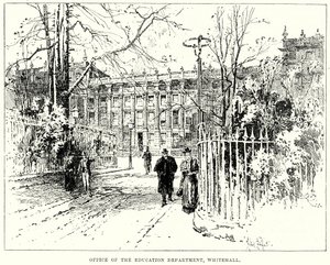 Gabinete do Ministério da Educação, Whitehall (gravura) de English School