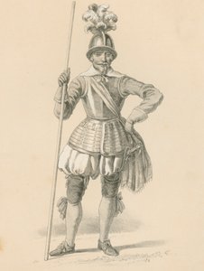 Oficial de Pikemen, 1650 de English School
