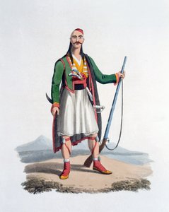 Oficial do Spahis, 1818 (aquatinta colorida) de English School