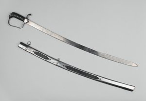 Espada de oficial, 51º Pé, c.1809 (aço com cabo de madeira) de English School