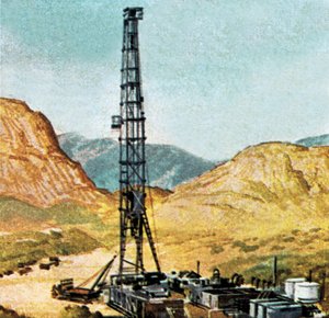Equipamento de perfuração de petróleo de English School