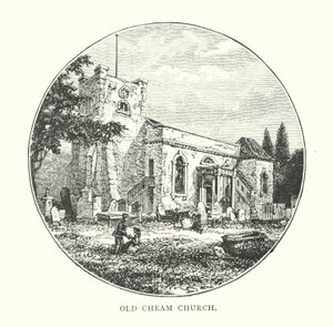 Igreja de Old Cheam (gravura) de English School