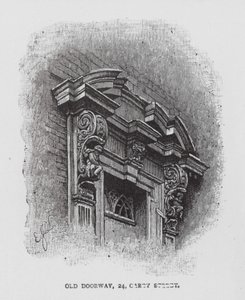 Old Doorway, 24, Carey Street (litografia) de English School