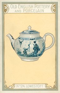 Cerâmica e porcelana inglesas antigas: Lowestoft (litografia a cores) de English School