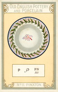 Cerâmica e porcelana inglesas antigas: Pinxton (litografia a cores) de English School