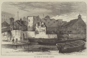 Old Houses at Nine-Elms, Lambeth (gravura) de English School