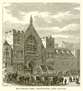 Antigo pátio do palácio, Westminster, século XVIII de English School