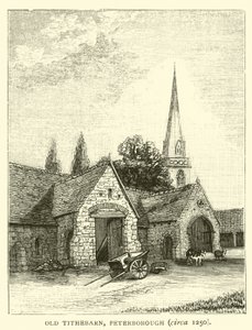 Velho Tithebarn, Peterborough, por volta de 1250 de English School