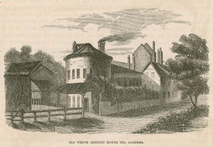 Old White Conduit House jardins de chá, Pentonville, Londres de English School