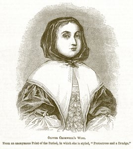 Oliver Cromwells esposa, ilustração da história pictórica da Inglaterra de English School