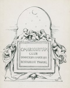 Omar Khayyam Club Dinner, dezembro de 1911, no Restaurante Paganis de English School