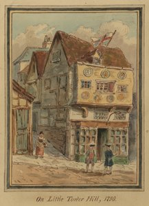 Em Little Tower Hill, Londres, 1790 de English School