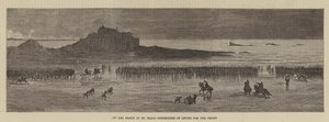Na Praia em St Malo, Saída de Levies para a Frente (gravura) de English School