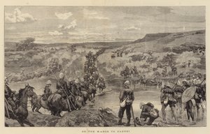 Na marcha para Ulundi (gravura) de English School