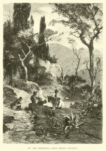 Na península perto de Sestri Levante