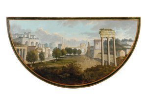 Uma de duas mesas de chá George III, possivelmente irlandesas, c.1780 de English School