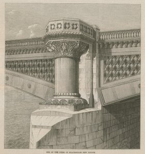 Um dos pilares da nova ponte Blackfriars de English School