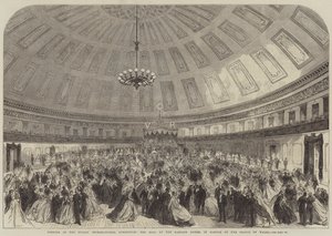Inauguração da Exposição Internacional de Dublin, o Baile na Mansion House, em Honra do Príncipe de Gales (gravura) de English School