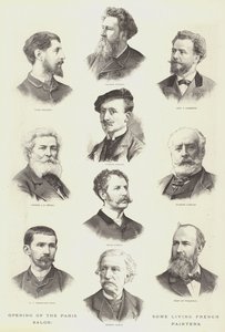Abertura do Salão de Paris, Alguns Pintores Franceses Vivos (gravura) de English School
