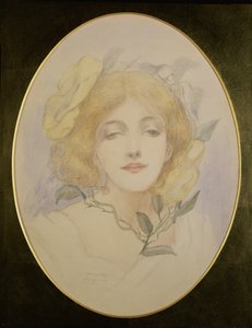 Ophelia, c.1890 (aguarela sobre papel) de English School