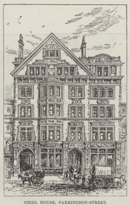 Casa Oriel, Farringdon-Street (gravura) de English School